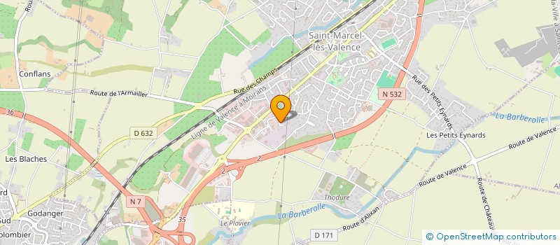 localisation de l'entreprise MADAME SINEM KORKMAZ  SAINT-MARCEL-LES-VALENCE