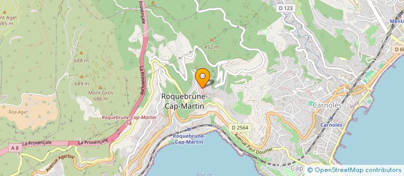 localisation de l'entreprise MADAME SINMONE BOURJAT à ROQUEBRUNE-CAP-MARTIN