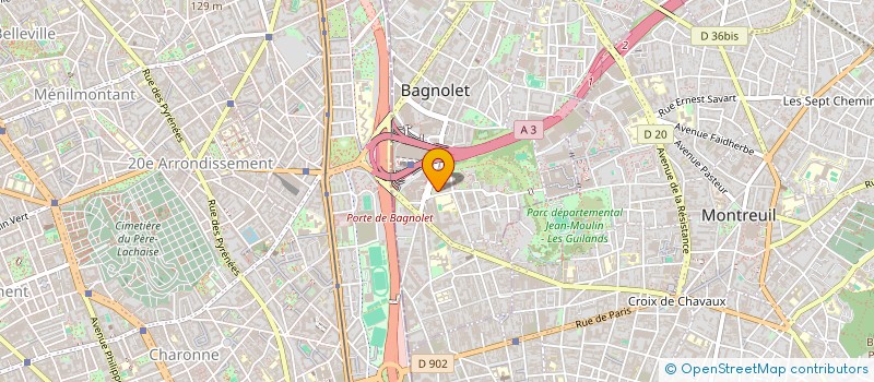 localisation de l'entreprise MADAME SIRE DRAME à BAGNOLET