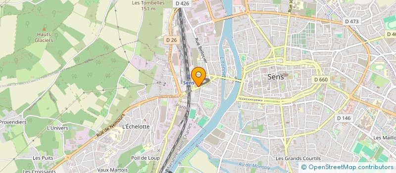 localisation de l'entreprise MADAME SIRINE BELLOUCHE  SENS