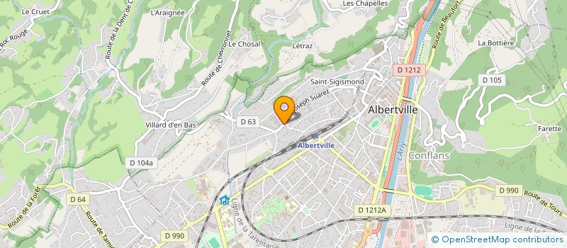 localisation de l'entreprise MADAME SLOANNE MARAUX  ALBERTVILLE