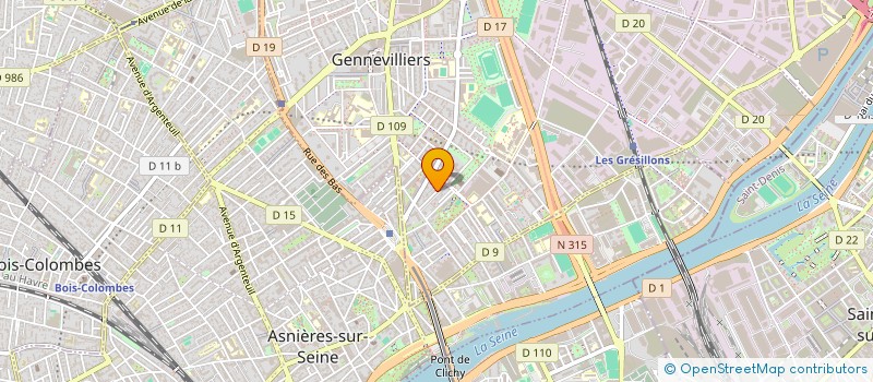 localisation de l'entreprise MADAME SNEJANA KOSTIC  GENNEVILLIERS