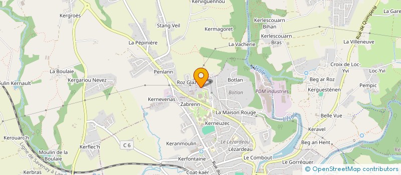 localisation de l'entreprise MADAME SOAZIC GOETZELMANN  QUIMPERLE