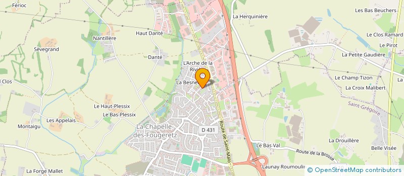 localisation de l'entreprise MADAME SOAZIG DELEVAQUE  LA CHAPELLE-DES-FOUGERETZ