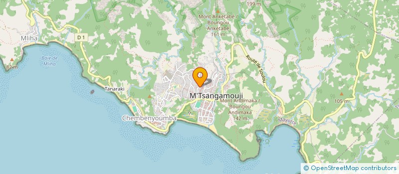 localisation de l'entreprise MADAME SOIFIA SAINDOU à M'TSANGAMOUJI
