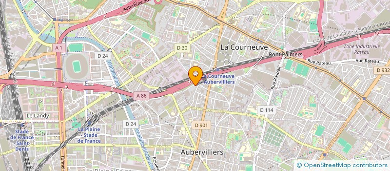 localisation de l'entreprise MADAME SOKHNA GUEYE  LA COURNEUVE