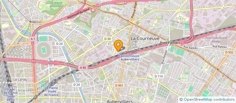 localisation de l'entreprise MADAME SOKONA KANTE à LA COURNEUVE