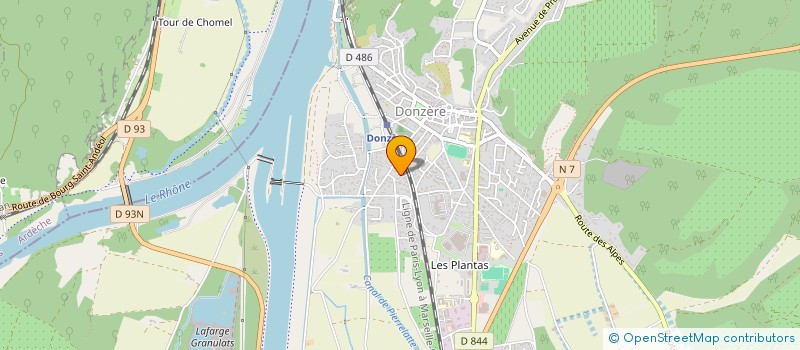 localisation de l'entreprise MADAME SOLANGE BARDET  DONZERE