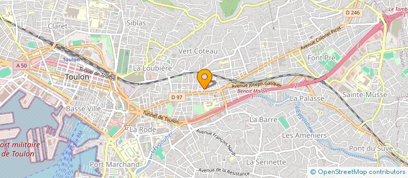 localisation de l'entreprise MADAME SOLANGE BARTOLI  TOULON