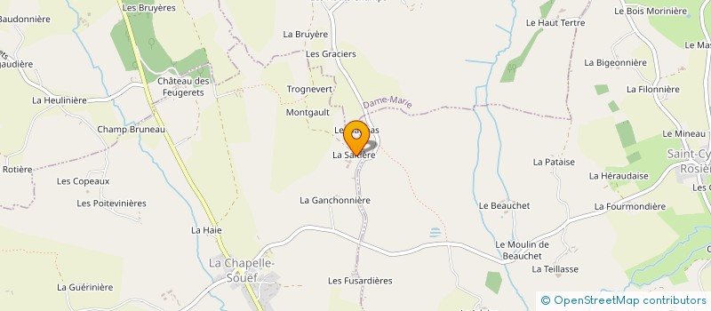 localisation de l'entreprise MADAME SOLANGE BOUVIER à LA CHAPELLE-SOUEF