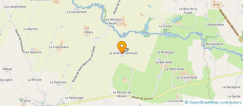 localisation de l'entreprise MADAME SOLANGE CERISIER à SAINT-ELLIER-DU-MAINE