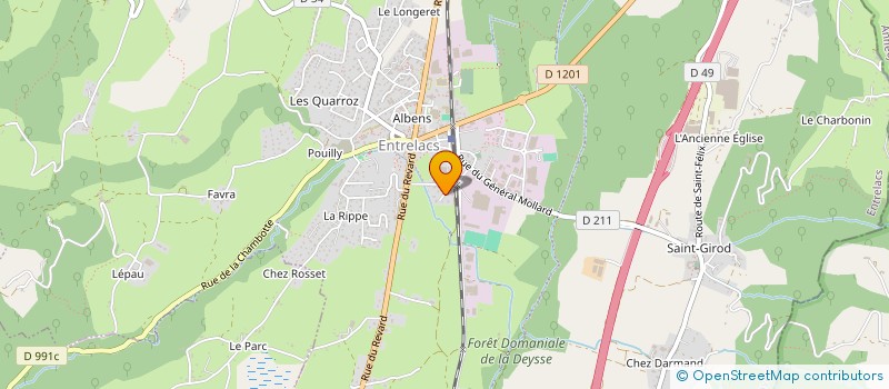 localisation de l'entreprise MADAME SOLANGE COHENDET à ENTRELACS