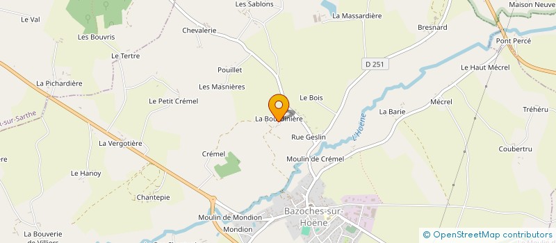 localisation de l'entreprise MADAME SOLANGE FONTAINE à BAZOCHES-SUR-HOENE