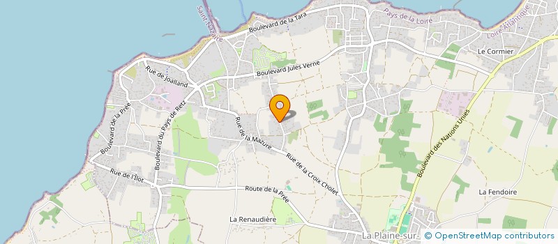 localisation de l'entreprise MADAME SOLANGE GORON à LA PLAINE-SUR-MER