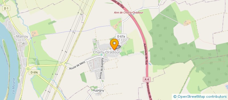 localisation de l'entreprise MADAME SOLANGE JAGER  CHARLY-ORADOUR