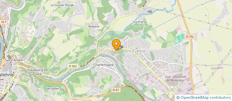 localisation de l'entreprise MADAME SOLANGE JANIN  PONT-EVEQUE