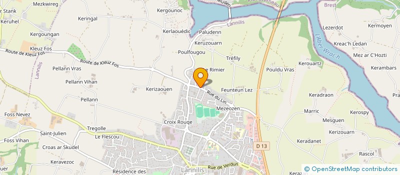 localisation de l'entreprise MADAME SOLANGE KERBOULL  LANNILIS