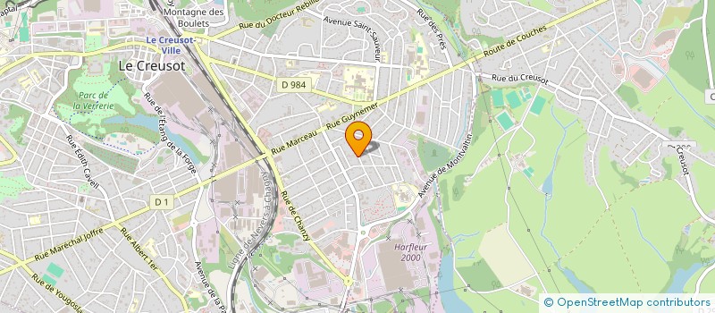 localisation de l'entreprise MADAME SOLANGE LABOUTIERE à LE CREUSOT