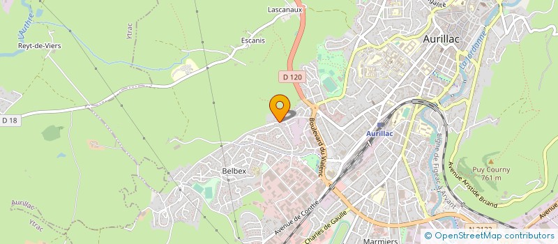 localisation de l'entreprise MADAME SOLANGE MEYNIEL à AURILLAC