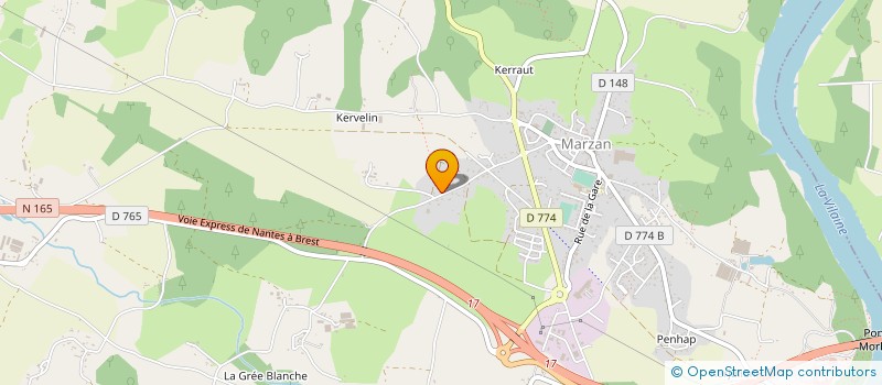 localisation de l'entreprise MADAME SOLANGE MORICE  MARZAN