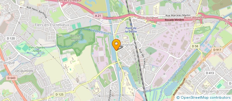 localisation de l'entreprise MADAME SOLANGE MUTTERER à DOUAI