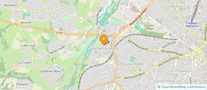 localisation de l'entreprise MADAME SOLANGE OUEDRAOGO à LIMOGES