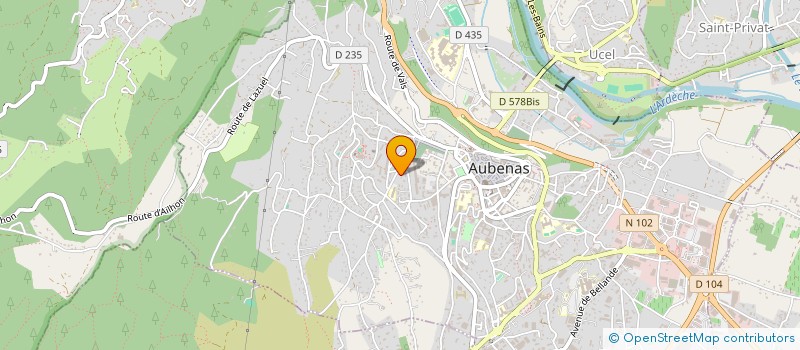 localisation de l'entreprise MADAME SOLANGE RIEUSSET  AUBENAS