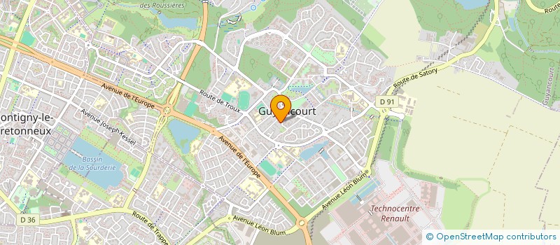 localisation de l'entreprise MADAME SOLANGE ROBIN  GUYANCOURT