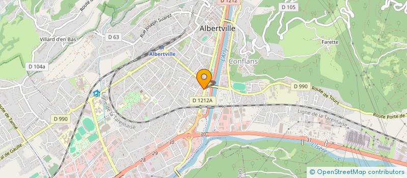 localisation de l'entreprise MADAME SOLANGE TETAZ  ALBERTVILLE