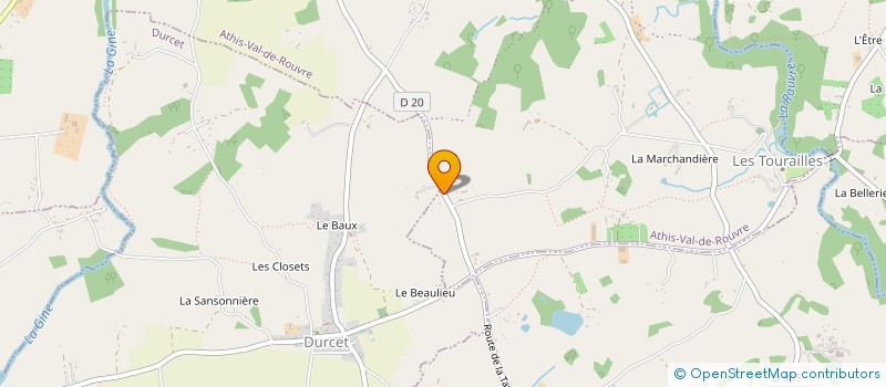 localisation de l'entreprise MADAME SOLANGE TOUTAIN  DURCET