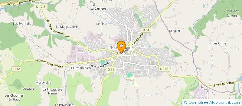 localisation de l'entreprise MADAME SOLENE BRUNET à CHAZELLES-SUR-LYON
