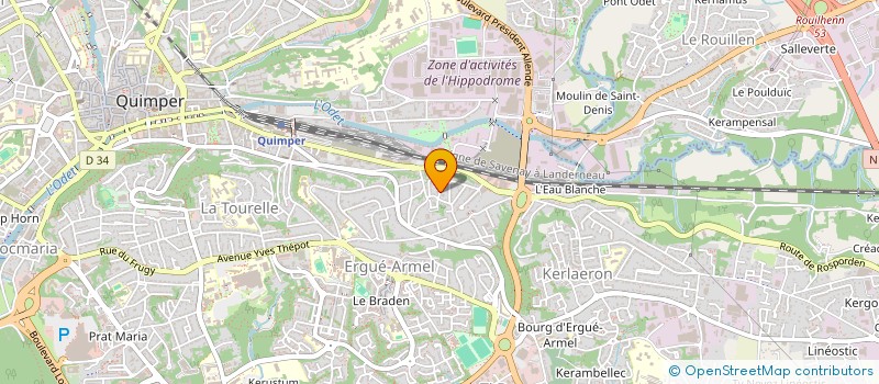 localisation de l'entreprise MADAME SOLENE FOLLEZOU à QUIMPER