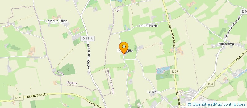 localisation de l'entreprise MADAME SOLENE JULIEN  CAUMONT-SUR-AURE