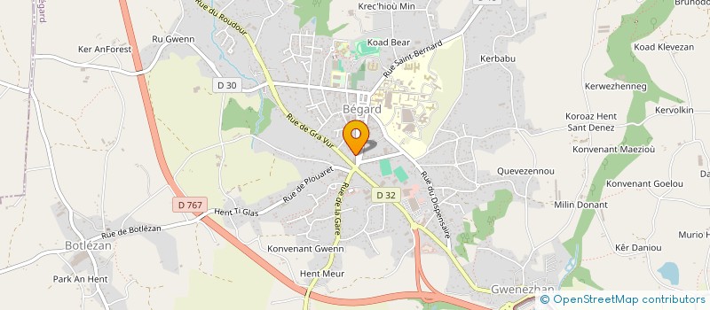 localisation de l'entreprise MADAME SOLENE LE BOETEZ  BEGARD