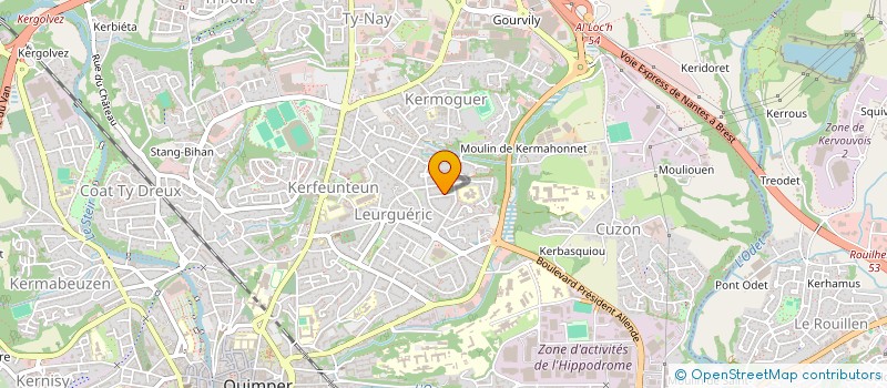 localisation de l'entreprise MADAME SOLENE LE DOEUFF à QUIMPER