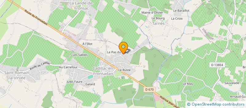 localisation de l'entreprise MADAME SOLENE PICARD  CADILLAC-EN-FRONSADAIS