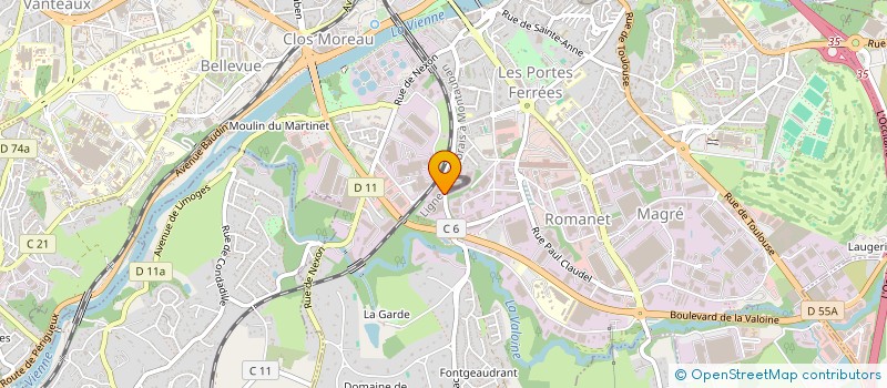 localisation de l'entreprise MADAME SOLENN LE CUNF à LIMOGES