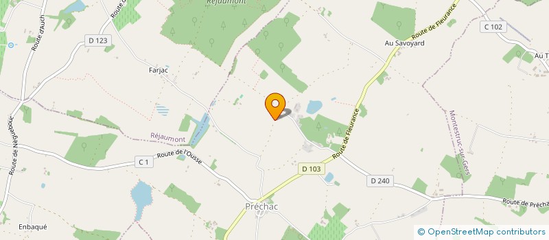 localisation de l'entreprise MADAME SOLENNE FORZY  PRECHAC