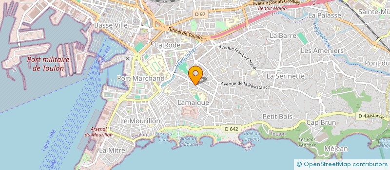 localisation de l'entreprise MADAME SOLINE HUG DE LARAUZE  TOULON