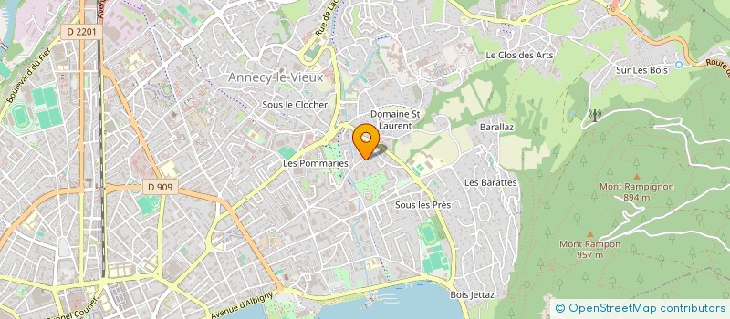 localisation de l'entreprise MADAME SOLINE PELLERIN à ANNECY