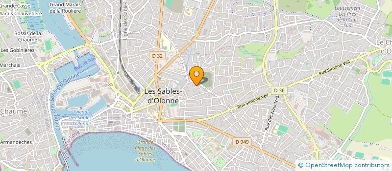 localisation de l'entreprise MADAME SONIA ARNAUD à LES SABLES D'OLONNE