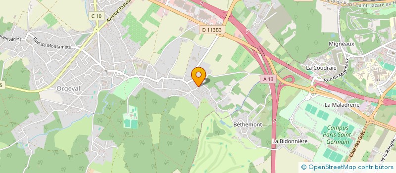 localisation de l'entreprise MADAME SONIA BAHLOUL  ORGEVAL