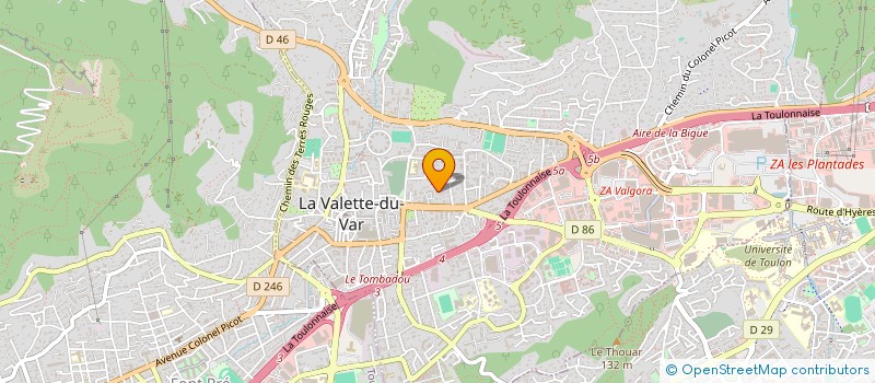 localisation de l'entreprise MADAME SONIA BAILLETTE à LA VALETTE-DU-VAR