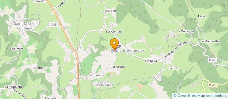 localisation de l'entreprise MADAME SONIA BAPST  BELMONT-BRETENOUX