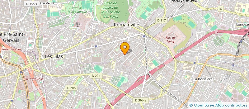 localisation de l'entreprise MADAME SONIA BAROUKH à ROMAINVILLE