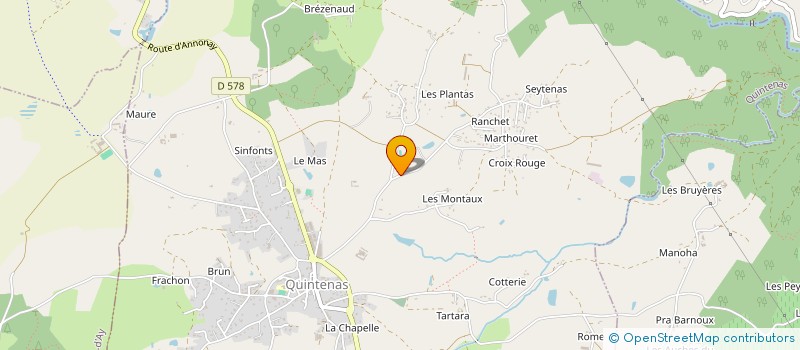 localisation de l'entreprise MADAME SONIA BAROUSSE  QUINTENAS