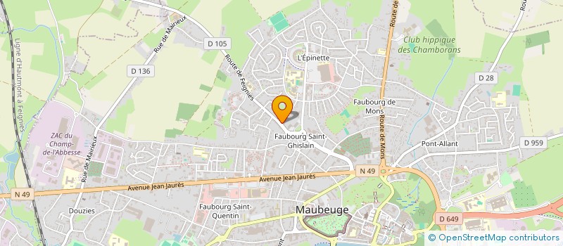 localisation de l'entreprise MADAME SONIA BELFARH  MAUBEUGE