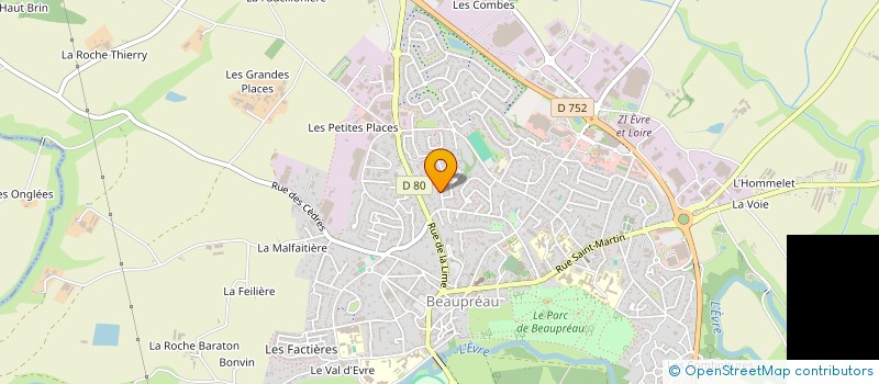 localisation de l'entreprise MADAME SONIA BLAIS  BEAUPREAU-EN-MAUGES