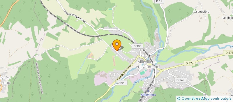 localisation de l'entreprise MADAME SONIA BOUTARD  AILLEVILLERS-ET-LYAUMONT