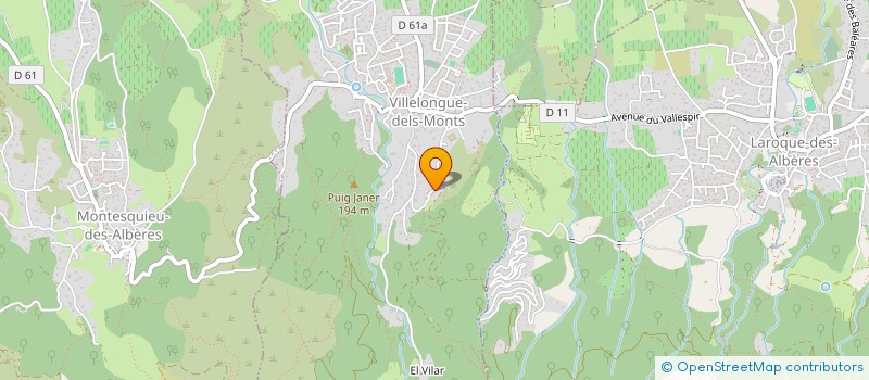 localisation de l'entreprise MADAME SONIA BRARD  VILLELONGUE-DELS-MONTS